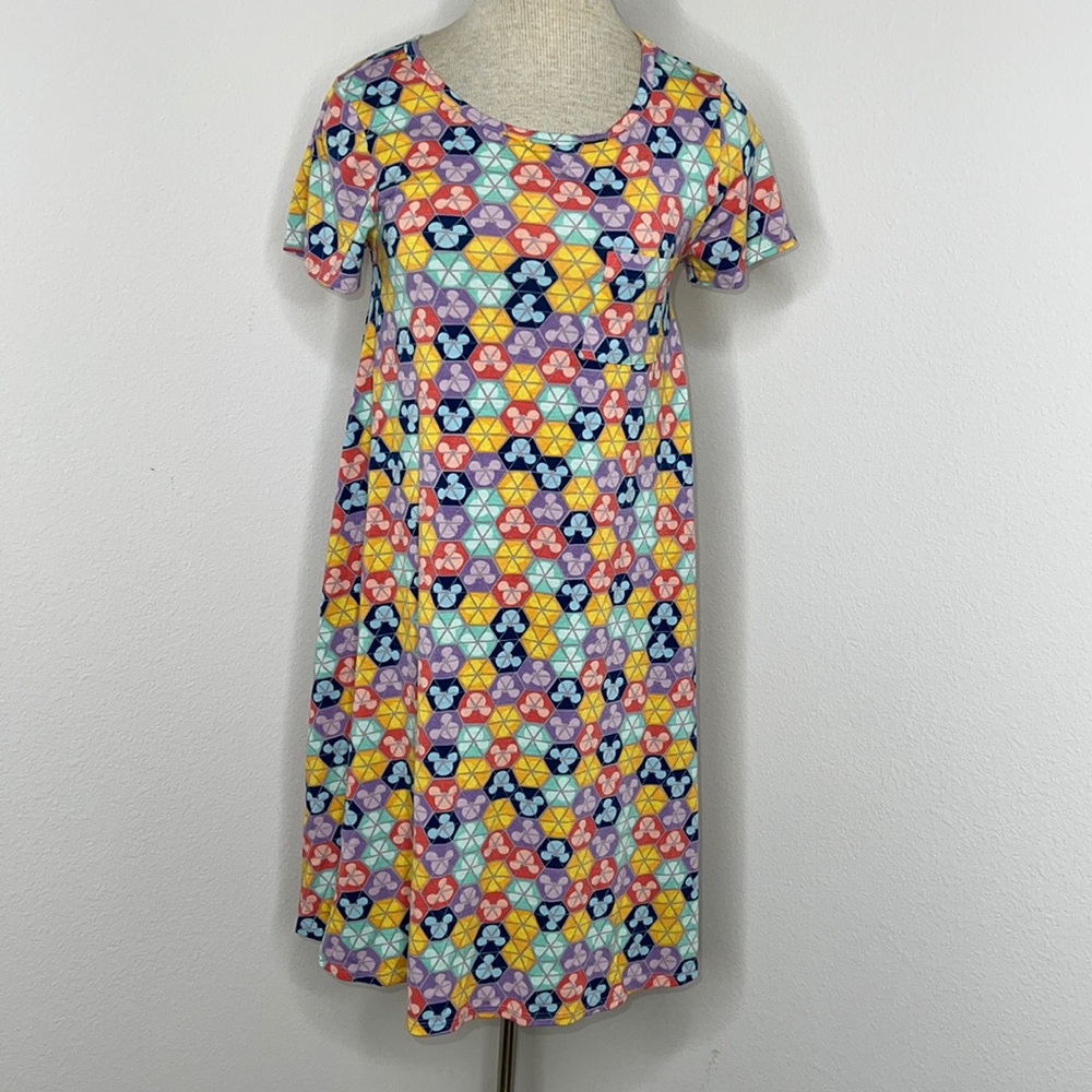 🔹 Disney Lularoe Stained Glass Mickey Mouse Dress